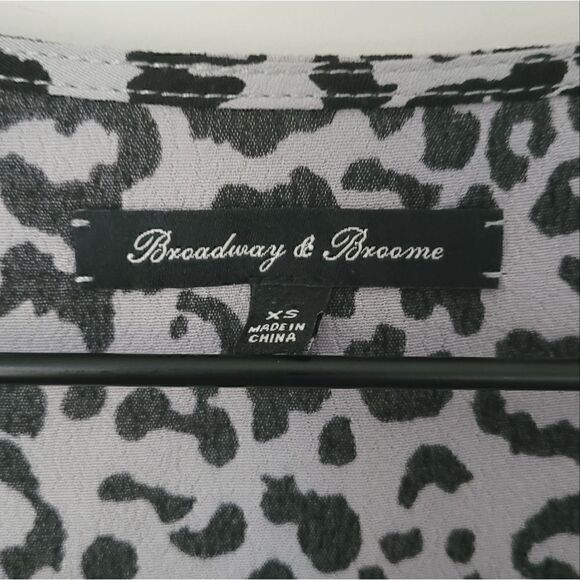 Madewell Broadway & Broome Animal Print Grey & Black Dress Size Extra Small - Picture 3 of 6